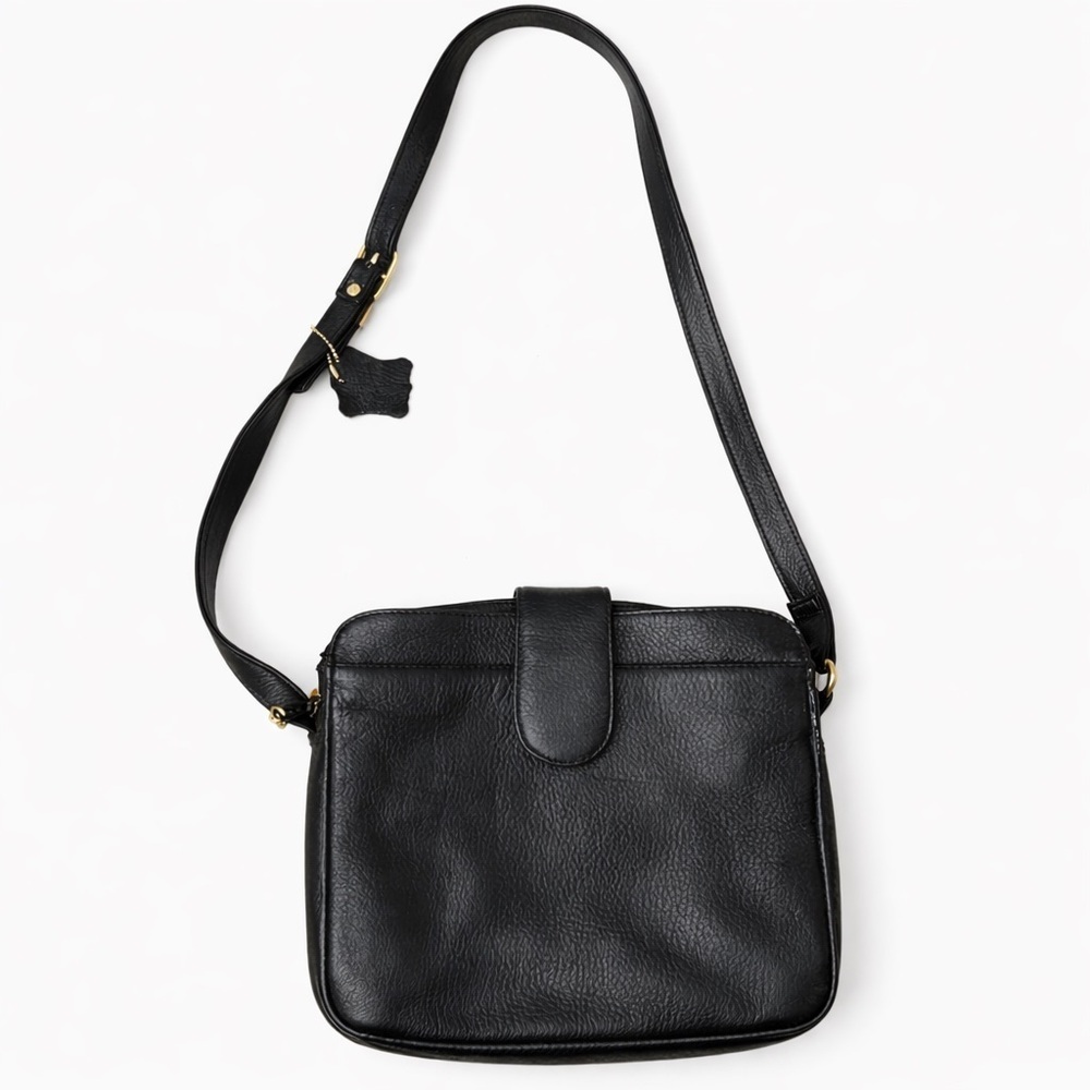 A. Giannetti Genuine Leather Black Crossbody messenger  with adjustable strap